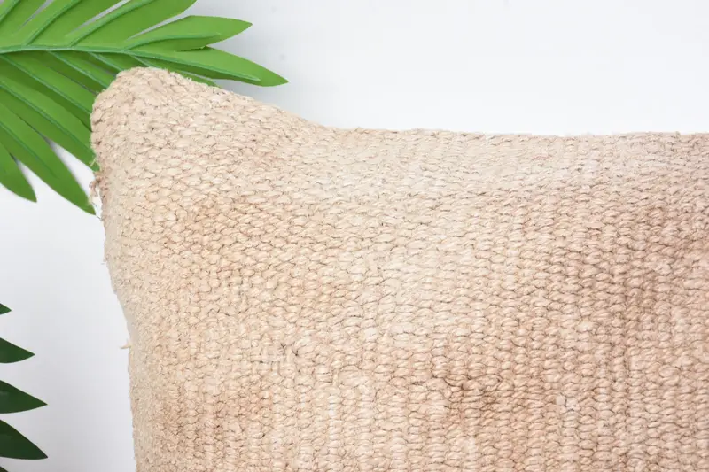 Pet Cushion, Boho Pillow Sham Cover, Vintage Pillow, Aesthetic Cushion Case, Cushion Cover, Kilim Pillow, 12x24 Beige Cushion Case - 2