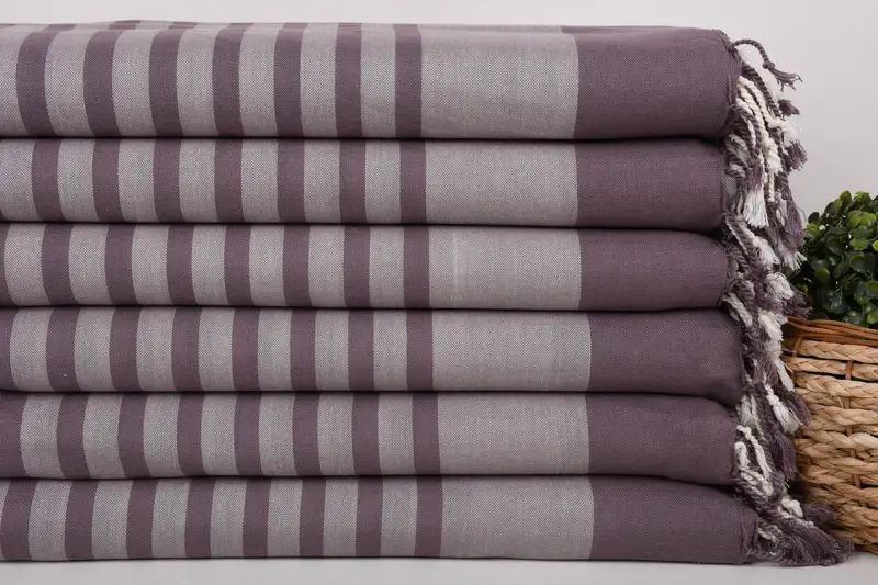 Turkish Towel Beach, 68x36 Cotton Striped Towel, Beach Towel Gift, Bridesmaid Favors, Fringed Turkish peshtemal beach towel USA, Custom Beach Towel - 2