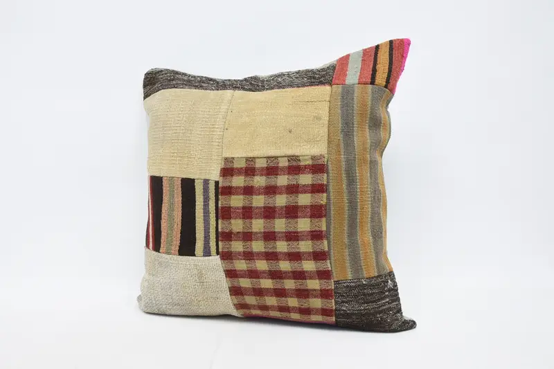 Southwestern Pillow Cover, Kilim Pillow Cover, Retro Cushion Case, Kilim Cushion Sham, Cushion Cover, 28x28 Beige Cushion Case, Gift Pillow - 4