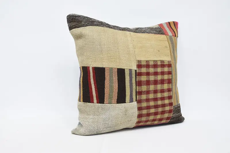 Southwestern Pillow Cover, Kilim Pillow Cover, Retro Cushion Case, Kilim Cushion Sham, Cushion Cover, 28x28 Beige Cushion Case, Gift Pillow - 3
