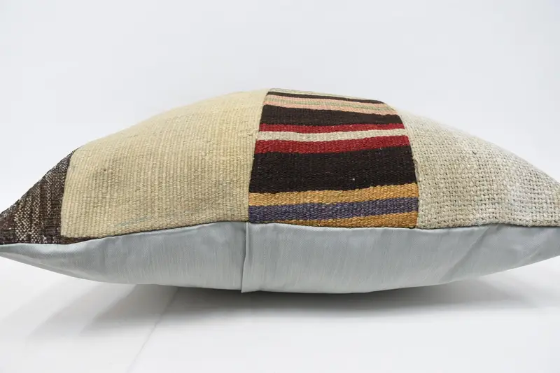 Southwestern Pillow Cover, Kilim Pillow Cover, Retro Cushion Case, Kilim Cushion Sham, Cushion Cover, 28x28 Beige Cushion Case, Gift Pillow - 5
