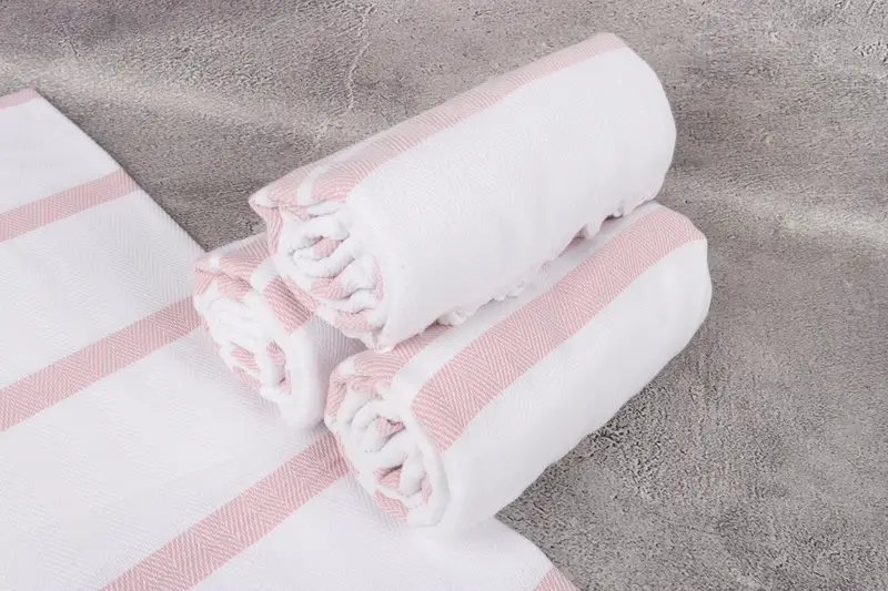 Personalized Towel, Gift For Her, Turkish Bath Towel Set, Sand-free towel, Peshtemal Towel USA, Bachelor Party Gifts, 70x40 Cotton Herringbone Towel - 7
