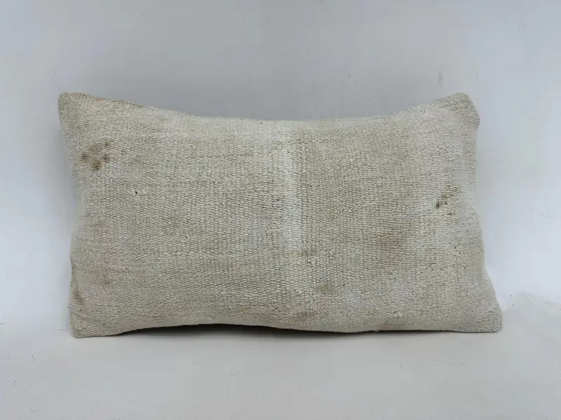 Ottoman Cushion Cover, Pillow for Sofa, Bed Cushion Cover, Sofa Cushion Cover, Kilim Pillow, Turkish Pillow, Cushion Cover, 12x20 Beige Pillow Sham - 1