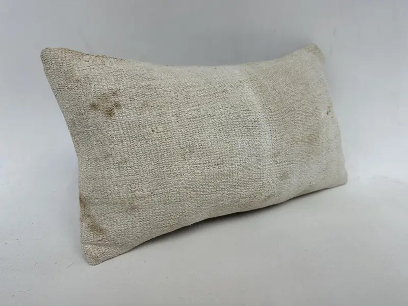 Ottoman Cushion Cover, Pillow for Sofa, Bed Cushion Cover, Sofa Cushion Cover, Kilim Pillow, Turkish Pillow, Cushion Cover, 12x20 Beige Pillow Sham - 3