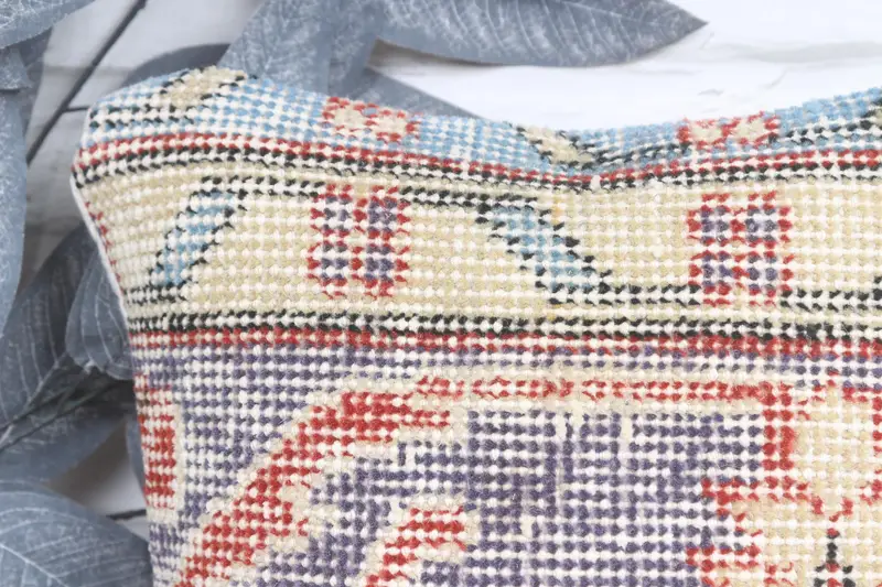 Kilim Pillow Cover, 12x12 Blue Pillow Cover, Ethnical Kilim Rug Pillow, Cushion Case, Tribal Pillow, Home Decor Pillow - 2