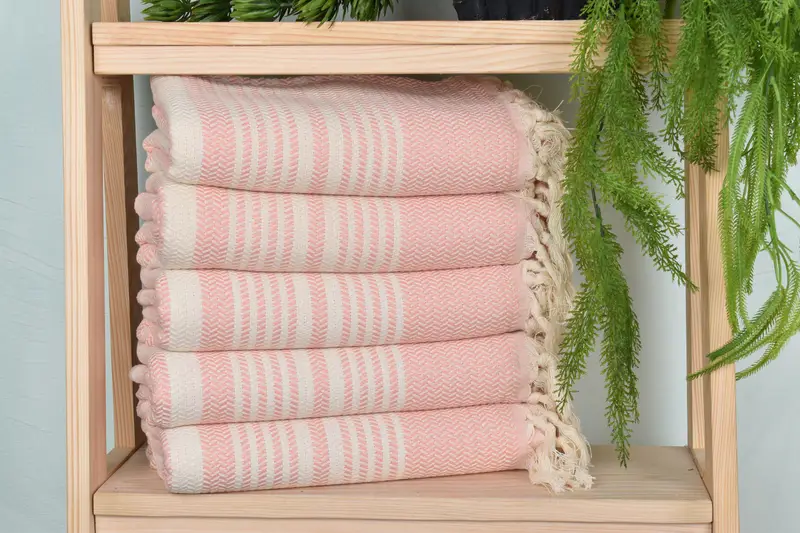 Home Gift, Luxury Turkish Bath Towel, Guest Towel, 70x40 Cotton Striped Towel, Custom Beach Towels, Bath towel, Housewarming Gift, Thin towel - 2