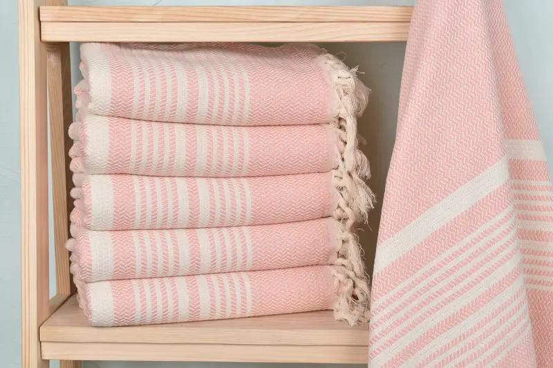 Home Gift, Luxury Turkish Bath Towel, Guest Towel, 70x40 Cotton Striped Towel, Custom Beach Towels, Bath towel, Housewarming Gift, Thin towel - 1
