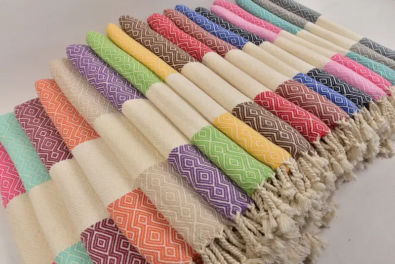 Bachelorette Party Favor, Quick-dry peshtemal, Soft towel, 68x38 Cotton Diamond Towel, Summer Towel, Personalized Gift, Friends Beach Towel - 6
