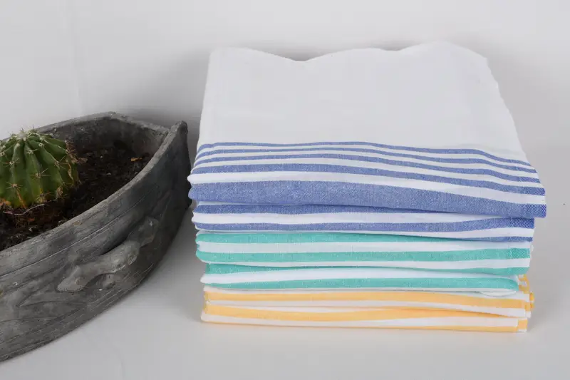 Personalized Dish Towel, Summer Towel, Personalized Kitchen Towel, Bulk Order Towel, 40x20 Cotton Striped Towel, Grandma Gift, Personalized Gift - 4