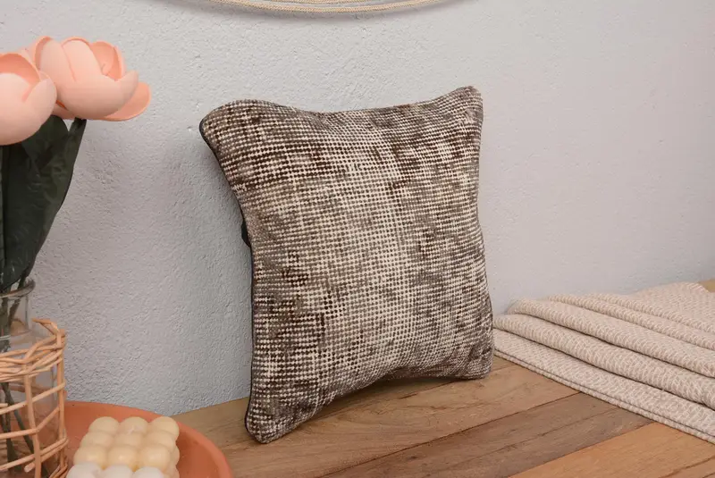 Handgefertigtes Southwestern-Wurfkissen, 12x12 besticktes Vintage-Kissen