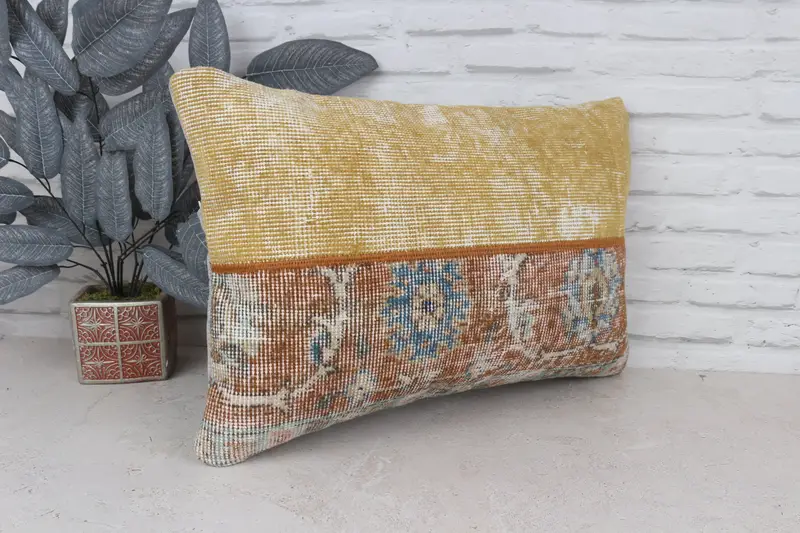 Pillow, Kilim Pillow Cover, Turkish Kilim Pillow, Throw Kilim Pillow, Outdoor Patio Cushion Cover, Sofa Bolster Pillow, 16x24 Green Pillow Sham - 3