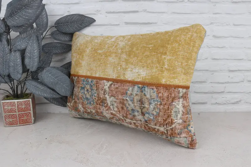 Pillow, Kilim Pillow Cover, Turkish Kilim Pillow, Throw Kilim Pillow, Outdoor Patio Cushion Cover, Sofa Bolster Pillow, 16x24 Green Pillow Sham - 4