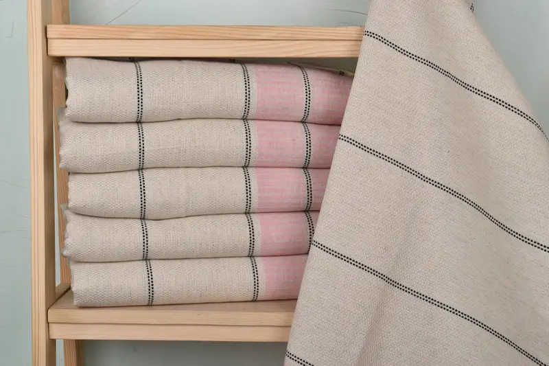 Bathroom Towels, Baby Boy Gift, Best Friend Gift, Guest Towel, 40x20 Linen Striped Towel, Summer Towel, Monogram Hand Towel, Spa Towel, Wedding Gift - 2