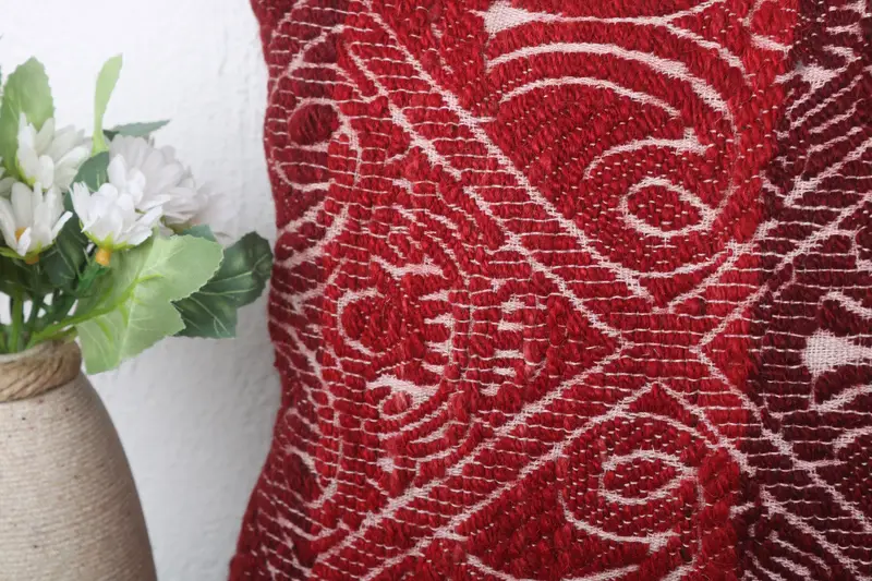 Boho Pillow Sham Cover, 12x24 Red Pillow Sham, Ethnical Kilim Rug Pillow, Pillow for Couch, Boho Chic Pillow Sham, Cushion Case - 3