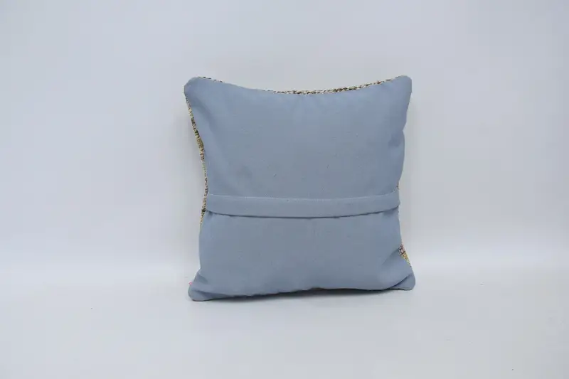 Pillow Cover, 16x16 Yellow Cushion Cover, Neutral Throw Pillow Sham, Pillow for Sofa, Handmade Cushion Cover, Kilim Pillow, Gift Pillow - 6