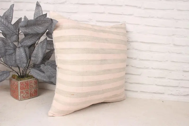 Kilim Pillow, 20x20 Pink Cushion Cover, Turkish Rugs Pillow Case, Pillow for Sofa, Lounge Throw Pillow Case, Cushion Case, Boho Pillow Sham Cover - 3