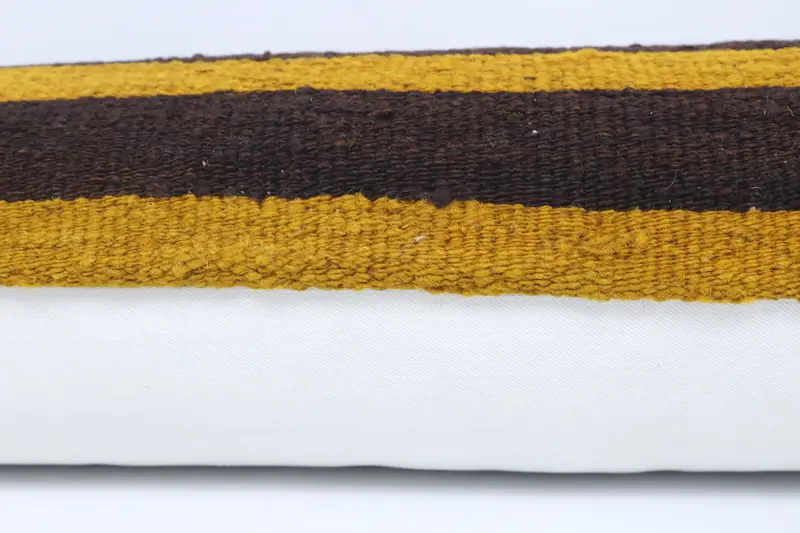 Tribal Pillow Case, Vintage Kilim Throw Pillow, 12x48 Yellow Pillow Case, Pillow Cover, Boho Pillow, Ethnical Kilim Rug Pillow - 5