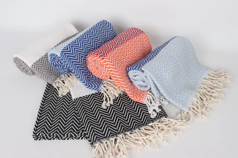 70x40 Cotton Chevron Towel, Towel With Name, Best Friend Gift Ideas, Personalized Turkish Towel, Monogram Turkish Towel, Bridesmaid Gifts - 5