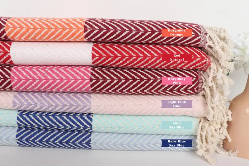 70x40 Cotton Chevron Towel, Towel With Name, Best Friend Gift Ideas, Personalized Turkish Towel, Monogram Turkish Towel, Bridesmaid Gifts - 1