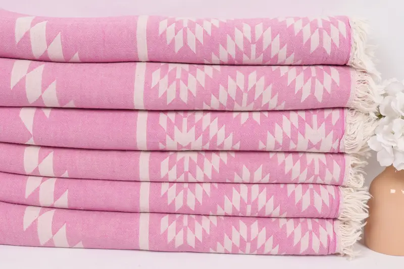 Gift For Her, Woven Blanket, 84x56 Cotton Kilim Towel, Turkish Beach Blanket, Housewarming Gift, Custom Wedding Gifts, Valentine Day Gift For Her - 3