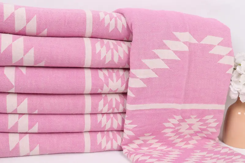 Gift For Her, Woven Blanket, 84x56 Cotton Kilim Towel, Turkish Beach Blanket, Housewarming Gift, Custom Wedding Gifts, Valentine Day Gift For Her - 2