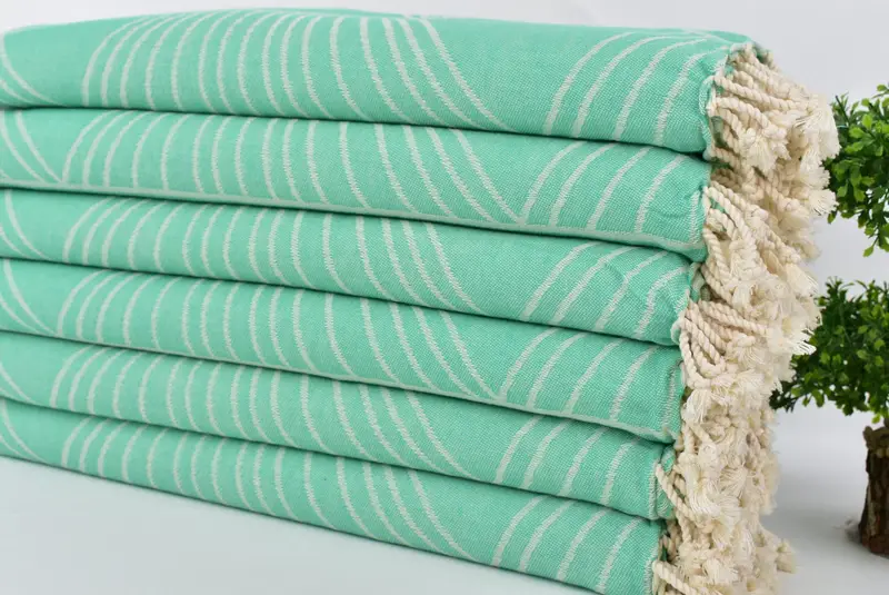 Turkish bath towel, 68x40 Cotton Striped Design Towel, Family Gift Basket, Bachelorette Gifts, Employee Gifts, Peshtemal Towel, Sand-resistant towel - 3