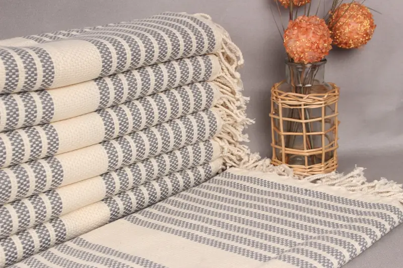 Bachelor Gift, Turkish bath towel, Embroidery Towel, Personalized Bridesmaid Gift, Bachelor Bachelorette Party Favors, 70x40 Cotton Striped Towel - 1