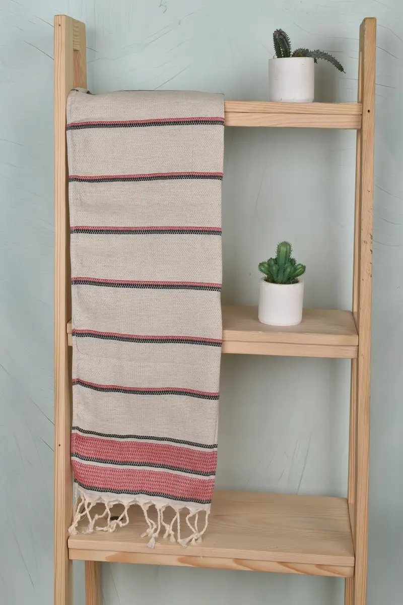 Custom Hand Towel, Turkish Hand Towel, Gift For Him, Custom Name Towel, Gift Towel, Summer Towel, Bathroom Towels, 40x20 Linen Striped Towel - 8