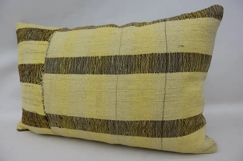 16x24 Beige Cushion, Aesthetic Pillow Cover, Boho Pillow, Ethnical Kilim Rug Pillow, One Of A Kind Pillow Sham, Vintage Pillow, Pillow Cover - 3