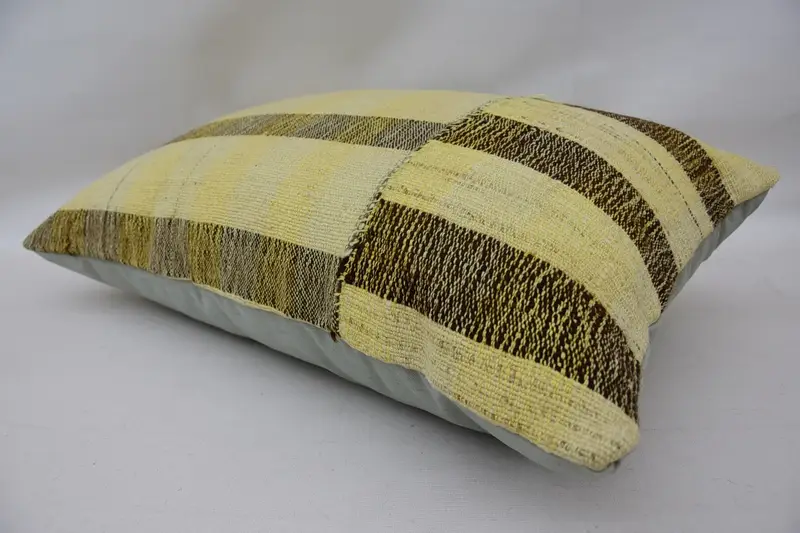 16x24 Beige Cushion, Aesthetic Pillow Cover, Boho Pillow, Ethnical Kilim Rug Pillow, One Of A Kind Pillow Sham, Vintage Pillow, Pillow Cover - 6