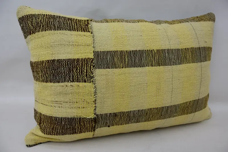 16x24 Beige Cushion, Aesthetic Pillow Cover, Boho Pillow, Ethnical Kilim Rug Pillow, One Of A Kind Pillow Sham, Vintage Pillow, Pillow Cover - 2