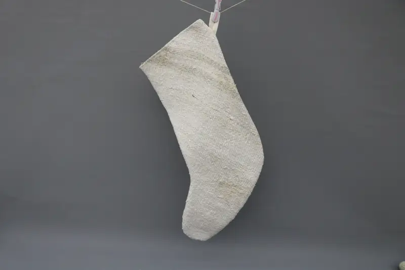 Beyaz Süslü Bej Noel Çorabı, Şenlikli Tatil Çorabı