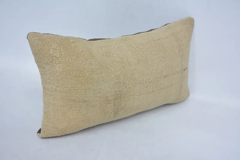 Interior Designer Pillow, Office Chair Cushion, 12x20 Beige Cushion, Home Decor Pillow, Handwoven Pillow, Cushion, Pillow for Couch - 3