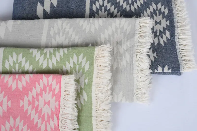 Bachelorette Gifts, Custom Shower Curtain, Personalized Gifts, Bedspread Quenn, Turkish Blanket Queen, Woven Throw Blanket, 84x56 Cotton Kilim Towel - 4
