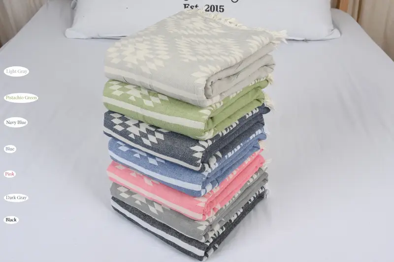 Bachelorette Gifts, Custom Shower Curtain, Personalized Gifts, Bedspread Quenn, Turkish Blanket Queen, Woven Throw Blanket, 84x56 Cotton Kilim Towel - 1