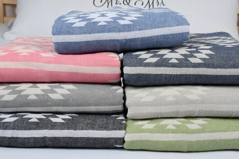 Bachelorette Gifts, Custom Shower Curtain, Personalized Gifts, Bedspread Quenn, Turkish Blanket Queen, Woven Throw Blanket, 84x56 Cotton Kilim Towel - 3