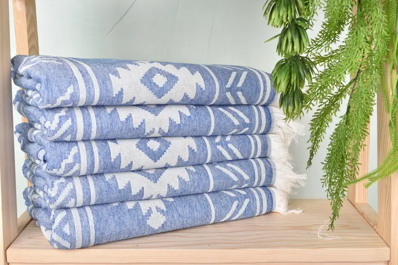 Bachelorette Party Gifts Bridesmaids, 74x40 Cotton Geometric Towel, Family Gift Basket, Turkish bath towel, Bathroom Towel, Custom Wedding Gift - 4