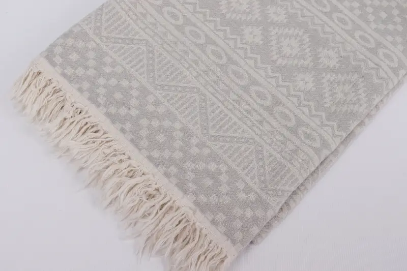 68x36 Cotton Geometric Towel, Turkish towel, Antibacterial Turkish peshtemal towel, Bath towel, Custom Bath Towel, Xmas Gifts, Organic Turkish towel - 8