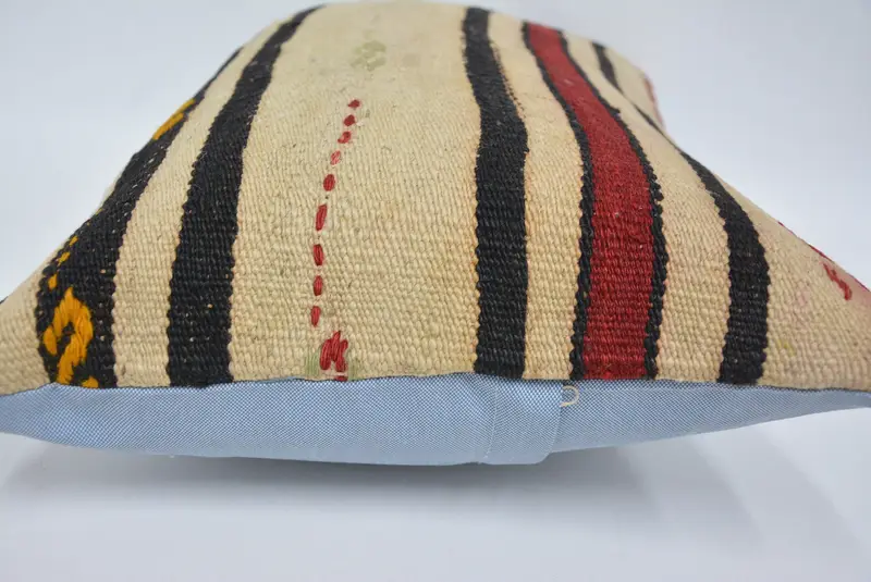 Ottoman Cushion, Vintage Kilim Pillow, Traditional Pillow Sham, Kilim Cushion Sham, 16x24 Beige Cushion Cover, Pillow Case, Vintage Pillow - 5