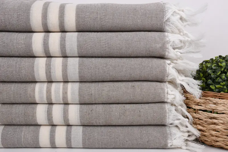 68x40 Cotton Striped Towel, Travel Towel, Traditional Turkish peshtemal for hammam, Turkish hand towel, Soft towel, Bridesmaid Favors, Gift For Her - 2