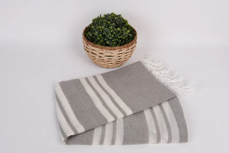 68x40 Cotton Striped Towel, Travel Towel, Traditional Turkish peshtemal for hammam, Turkish hand towel, Soft towel, Bridesmaid Favors, Gift For Her - 4