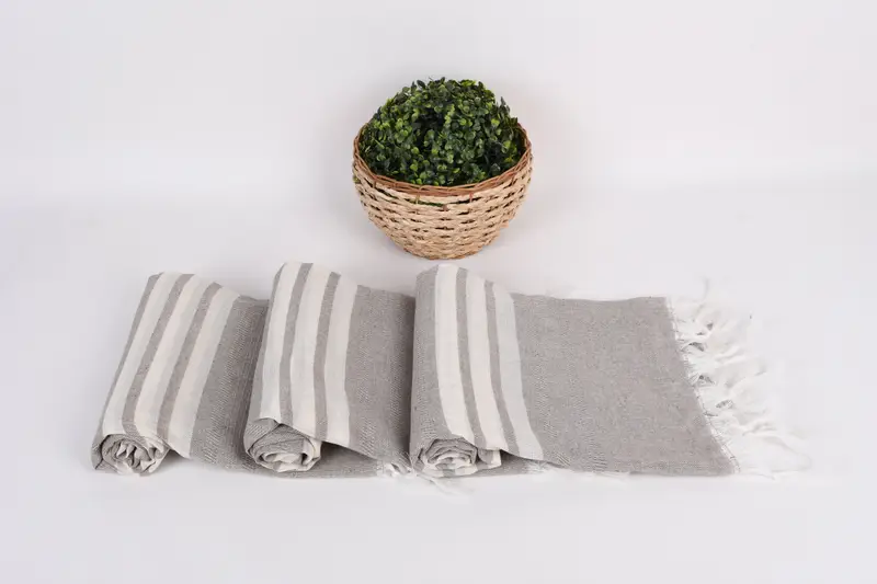 68x40 Cotton Striped Towel, Travel Towel, Traditional Turkish peshtemal for hammam, Turkish hand towel, Soft towel, Bridesmaid Favors, Gift For Her - 8