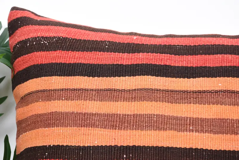 Art Deco Cushion Cover, 24x24 Red Cushion, Home Decor Pillow, Kilim Cushion Sham, Cushion, Handmade Kilim Cushion, Handmade Pillow Cover - 2