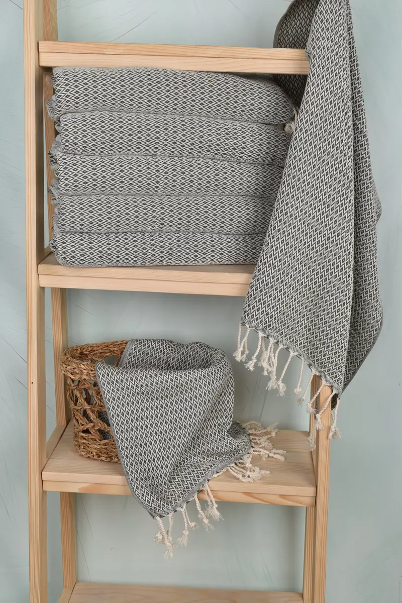 40x20 Cotton Diamond Towel, Turkish Towel Monogram, Personalized Hand Towel, Monogrammed Hand Towel, Personalized Gifts, Wedding Shower Gift - 3