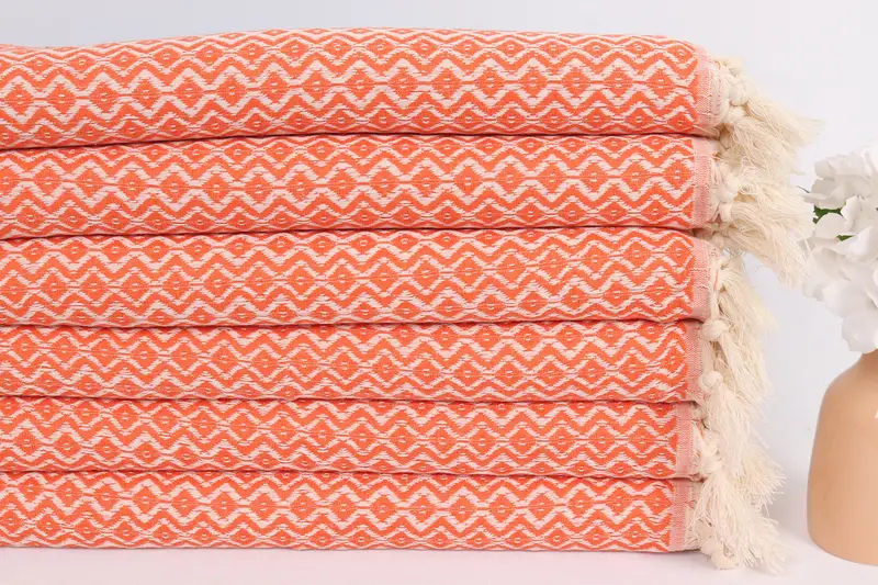 Kitchen Towel, Turkish Tea Towel, Wedding Hand Made Gift, Turkish Hand Towel, Gym Towel, Halloween Gifts, 36x18 Cotton Diamond Towel, Spa Towel - 3
