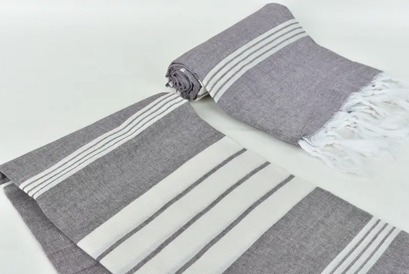 Personalized Bridesmaid Gift, Custom Name Towel, Bachelorette Party Favors, Gift For Boyfriend, Turkish beach towel, 68x36 Cotton Striped Towel - 7