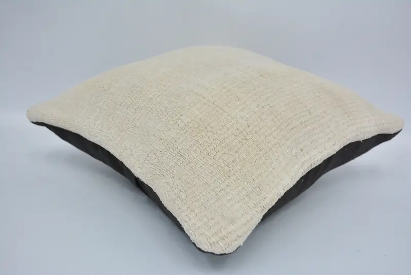 Throw Kilim Pillow, Pillow Cover, Kilim Pillow, Hippie Throw Cushion Case, 12x12 White Pillow Sham, Handwoven Pillow Cover, Pillow for Couch - 6