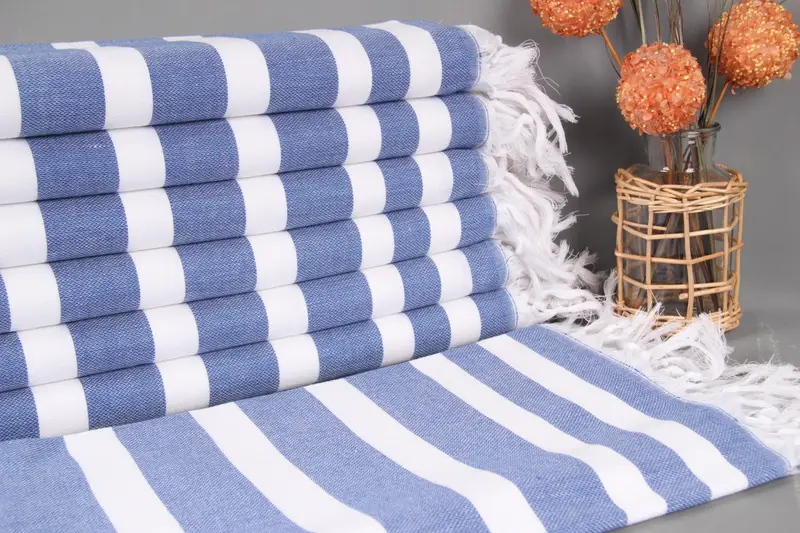 70x40 Cotton Striped Towel, Bath towel, Bridesmaid Towel, Beach Size Towel, Wedding Gift For Bride, Turkish beach towel, Custom Beach Towel - 1