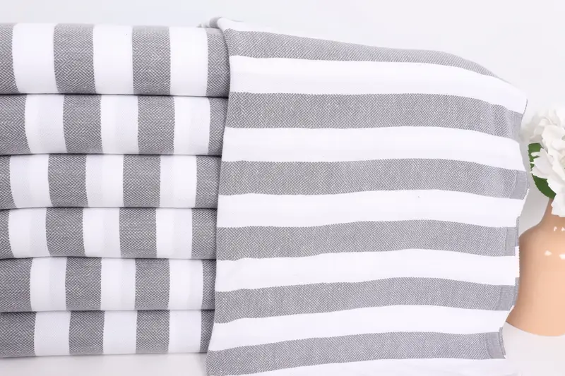 Gift For Best Friend, Custom Hand Towel, Wedding Favors, Handmade Gift, Turkish Tea Towel, 44x20 Cotton Striped Towel, Beach Theme Wedding Gift - 2
