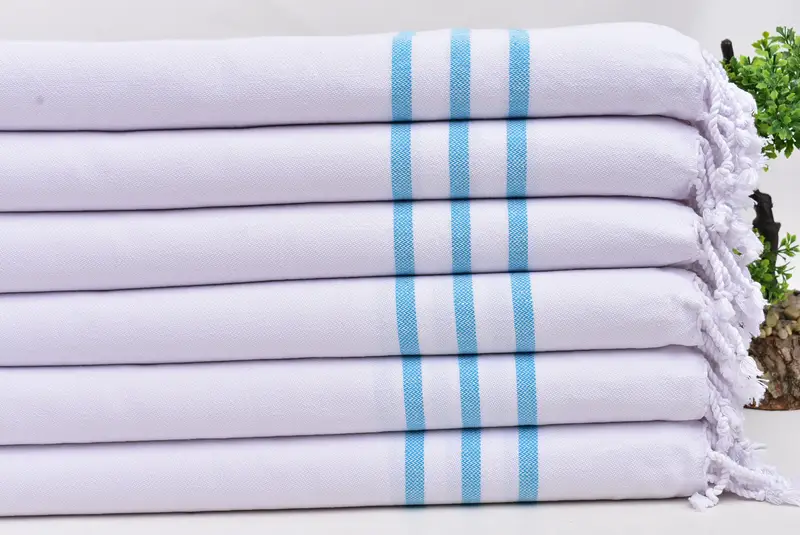 Best Friend Gift, Monogram Kitchen Towel, Bridesmaid Gifts, Kitchen Towel, 40x24 Cotton Striped Towel, Wedding Hand Made Gift, Bachelorette Gifts - 3